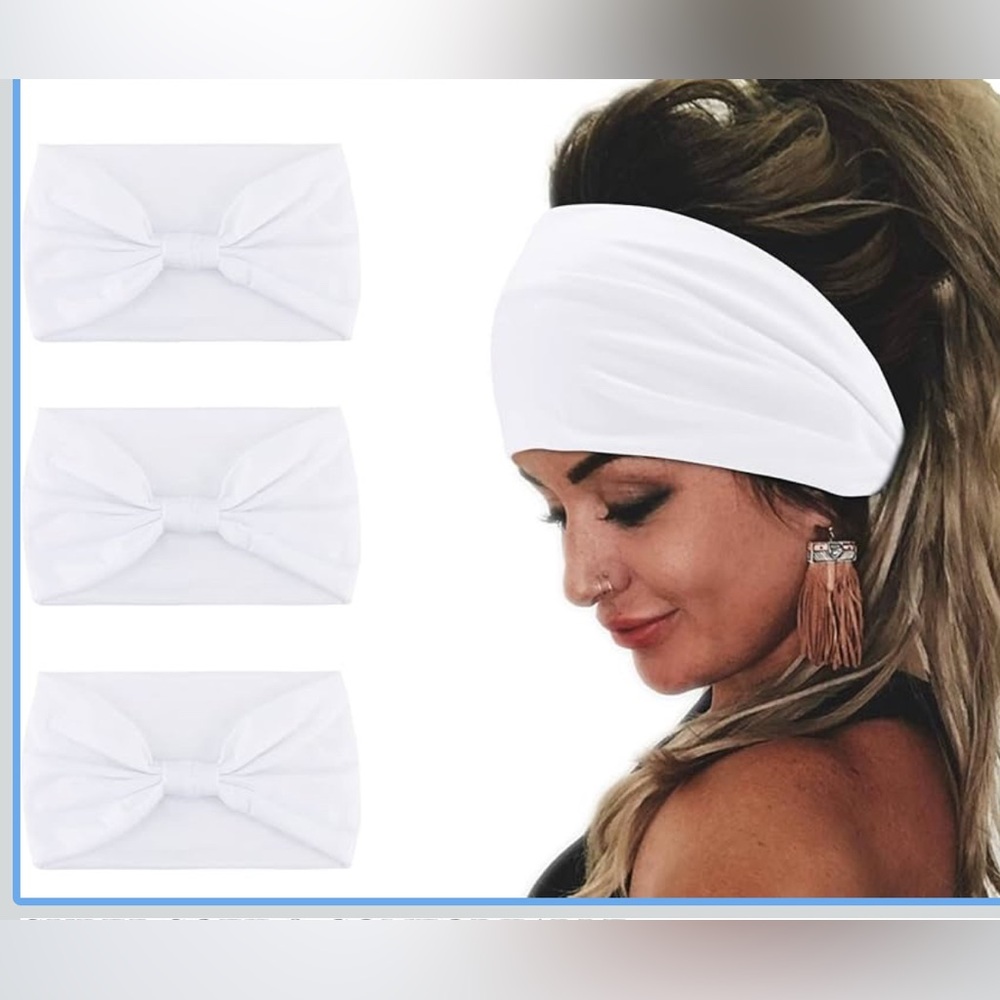 Bohemian White Headband 3 pack